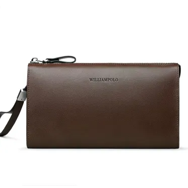 MENS BROWN HAND CLUTCH BAG